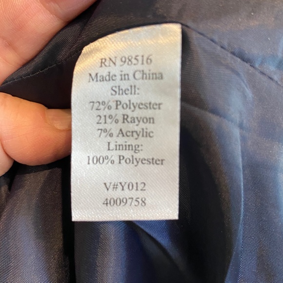 Coldwater Creek | Purple Shimmer Jacquard Blazer 2 - Picture 7 of 8